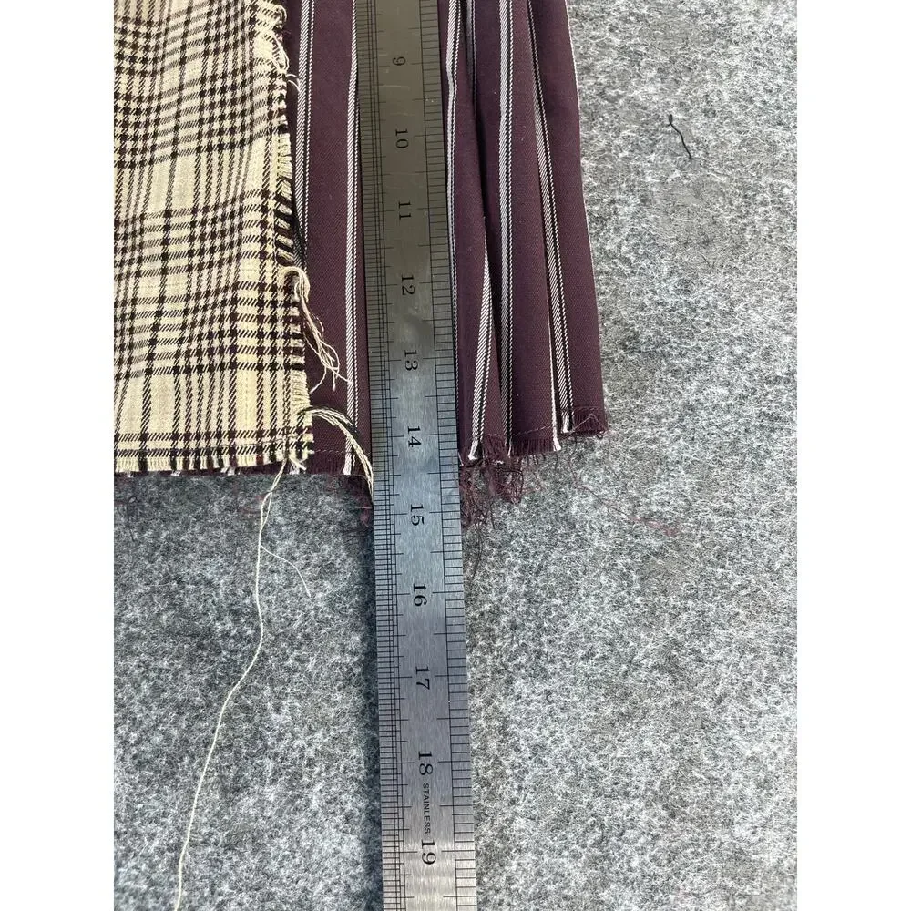 GB Girl's Patchwork Mixed Media Pleated Distressed Skirt Youth Size 10